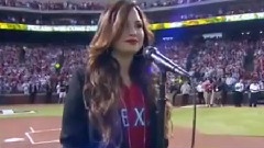 Demi Lovato - Singing The National Anthem At The World Series