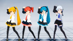 初音未来,亚北音留,重音teto - 有顶天LOVE MMD