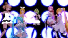 初音未来,巡音流歌,镜音双子,亚北音留,VOCALOID家族 - 真爱1000%