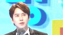 圭贤(Super Junior) - 圭贤&朴瑟姬获Music.Talk Show部门优秀赏 - 2014MBC演艺大赏 14/12/29