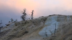 Mammoth Hot Springs,Yellowstone National Park,USA In 4K