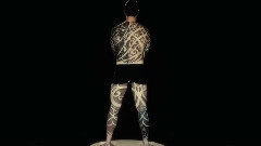 音乐短片 - 有趣的视频映射纹身