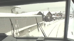 音乐短片,风景 - 日本火车驾驶室视角 高山-富山 全程观光雪景