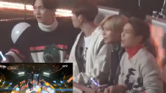 防弹少年团,SHINee - 防弹少年团跳Perfect Man台下SHINee的反应