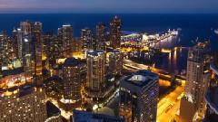 音乐短片 - 美国芝加哥城市夜景 时光流逝