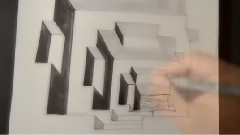 音乐短片 - 创意艺术Drawing a 3D Hole, Trompe l'oeil