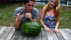 音乐短片 - 浇注熔融铝西瓜 很棒的惊喜!