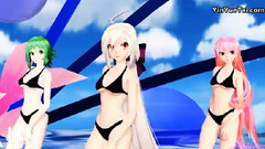 VOCALOID家族,gumi,巡音流歌 - 福利!泳装妹子的PINKCAT