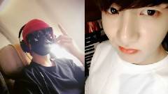 田柾国(防弹少年团) - 田柾国推特更新:戴着哥哥的墨镜和耳机淘气的果果
