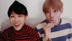 V(防弹少年团),JIMIN(防弹少年团) - Vapp直播:偷拍泰亨挑战