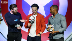 Chris Evans,Sebastian Stan,Joe Russo,Anthony Mackie - <美国队长3>中国新闻发布会