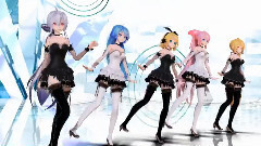 VOCALOID家族,初音未来 - V家黑白丝热舞'Sexy Love'