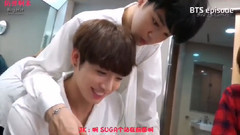 J-HOPE(防弹少年团),Rap Monster(防弹少年团),田柾国(防弹少年团),JIN(防弹少年团),防弹少年团 - M!Countdown Fire一位受赏后台花絮