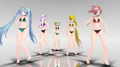 初音未来,亚北音留,重音teto,gumi,VOCALOID家族 - メグメグ☆ファイヤーエンドレスナイト
