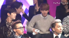 G-Dragon(BigBang),太阳(Bigbang),EXO,姜敏赫(CNBLUE) - 台下
