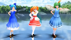 东方project - 作成中のサニーと他の妖精さんで身長比較テスト