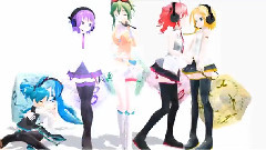 gumi,初音未来,镜音双子,重音teto,结月缘 - ポーカーフェイス