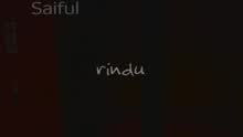 Saiful - Rindu (Music Video)