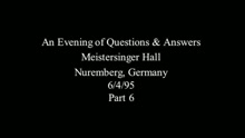 比利·乔 - Q&A: Your German Jewish Origins? (Nuremberg 1995)