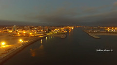 音乐短片 - 航拍鸟瞰日落的葡萄牙城市菲盖拉达福什