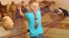 音乐短片 - Девочка учит куриц математике