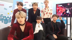 防弹少年团,田柾国(防弹少年团),V(防弹少年团) - Vlive 5分钟延迟观看音乐中心血汗泪舞台反应的防弹少年团