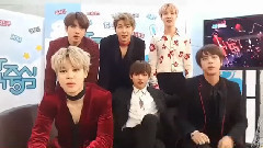 防弹少年团,田柾国(防弹少年团),V(防弹少年团) - Vlive 5分钟延迟观看音乐中心血汗泪舞台反应的防弹少年团