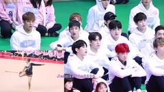 Seventeen,宇宙少女,程潇 - Seventeen Reaction To 程潇艺术体操彩排