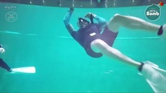 防弹少年团 - Windbell Jin's 'Skin diving' Training for