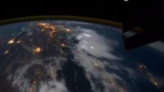 风景,音乐短片 - 太空站夜间飞行拍摄到的地球美丽瞬间