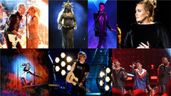 Beyonce,Lady Gaga,Katy Perry,Adele,Bruno Mars - 第59届格莱美现场表演精彩瞬间