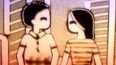 音乐短片 - 大巴车上撩到了未来老婆,单身的快学习,爱情沙画视频