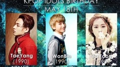 EXO,EXID,防弹少年团,GOT7,Red Velvet - 1-6月过生日的爱豆们