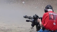 音乐短片 - M134机枪射击慢镜头
