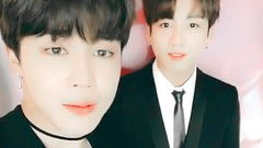 田柾国(防弹少年团),JIMIN(防弹少年团) - 朴智旻推特更新:现在很激动.果果:是拍照片吗?鸡米妮:今天穿得很男人嘛 17/05/25
