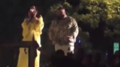 音乐短片 - Rihanna dances around on her music video set with DJ Khaled Daily Mail Online