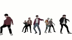 EXO,Seventeen,防弹少年团,TWICE,BLACKPINK - 动画版kpop舞蹈集锦