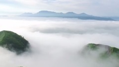 风景,音乐短片 - 雲海の中のラピュタの道 阿蘇 【空撮】