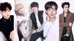 韩国群星,Super Junior,EXO,VIXX,Seventeen,SHINee - 唱功大比拼,实力演绎A4现场的男爱豆们  饭制版