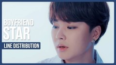 BOYFRIEND - Star 成员歌词分配时长统计