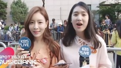 金泫雅,宣美(Wonder Girls),DIA,Weki Meki - [Spotted At 音乐银行] 入程采访及见仪-Weki Meki&DIA&泫雅&宣美