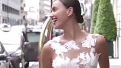 音乐短片 - 伊莲娜试穿美艳蕾丝婚纱 丰乳深沟惹人喷血