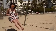 音乐短片 - 慵懒午后超模上演沙滩激情 浪板奔跑胸器诱人