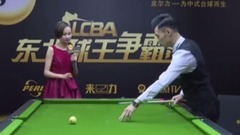 音乐短片 - 长发女郎成花式台球模特 身着超短裙大秀美腿