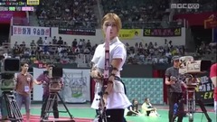 韩国群星,miss A,AOA,CLC - 女子射箭 预赛 AOA vs 世界联队 CLC&missA等