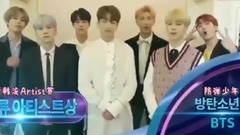 防弹少年团 - #SoribadaAwards BTS awarded 'Artist Award'获奖视频