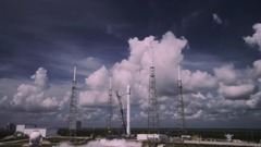 风景,音乐短片,乐动城市 - SpaceX火箭发射画面 4K高清演示片