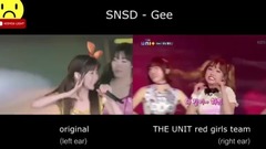 少女时代,韩国综艺 - The Unit Gee表演与原版对比 (少女时代)