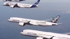 空客A350XWB编队花式飞行秀