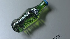 A Glass Bottle Of Sprite